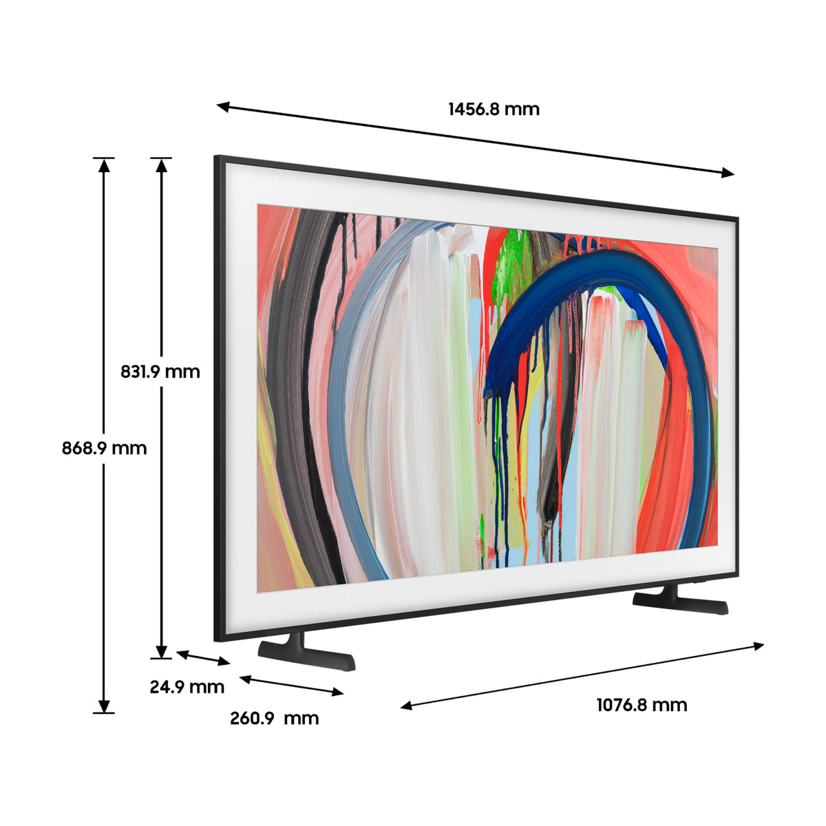 Televisor Samsung The Frame TQ65LS03HAUXXC de 65 pulgadas, QLED 4K Glare Free