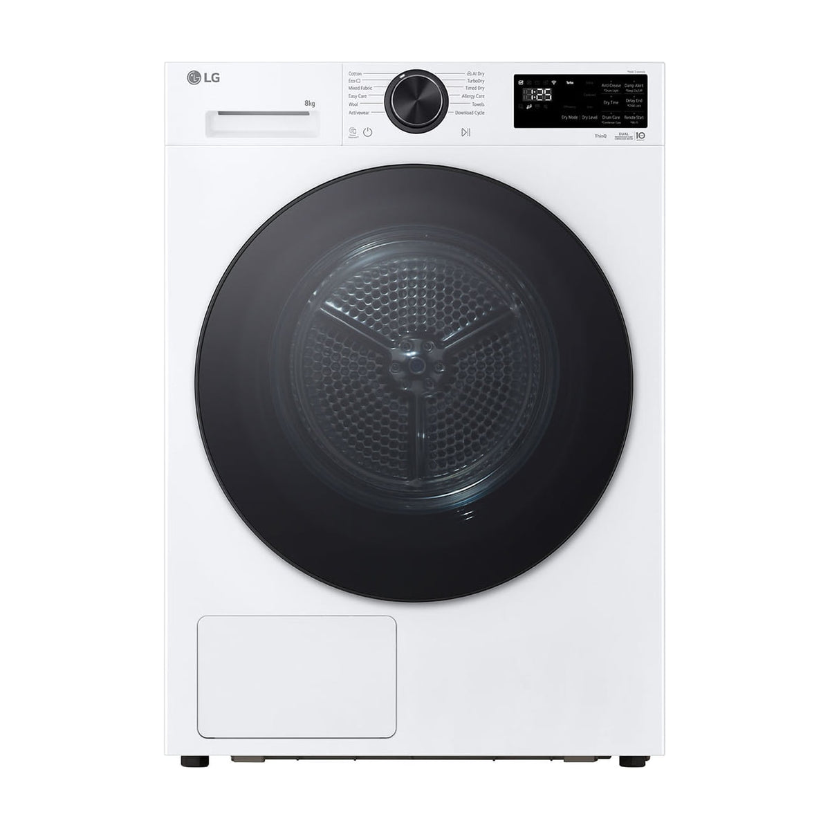 Secadora de bomba de calor LG RHX5008TLB de 8 kg con Wi-Fi