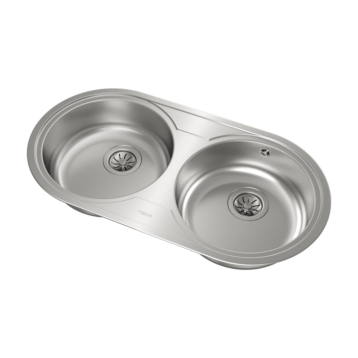 Fregadero Teka DR-80 2C de dos cubetas, acero inoxidable y encastre