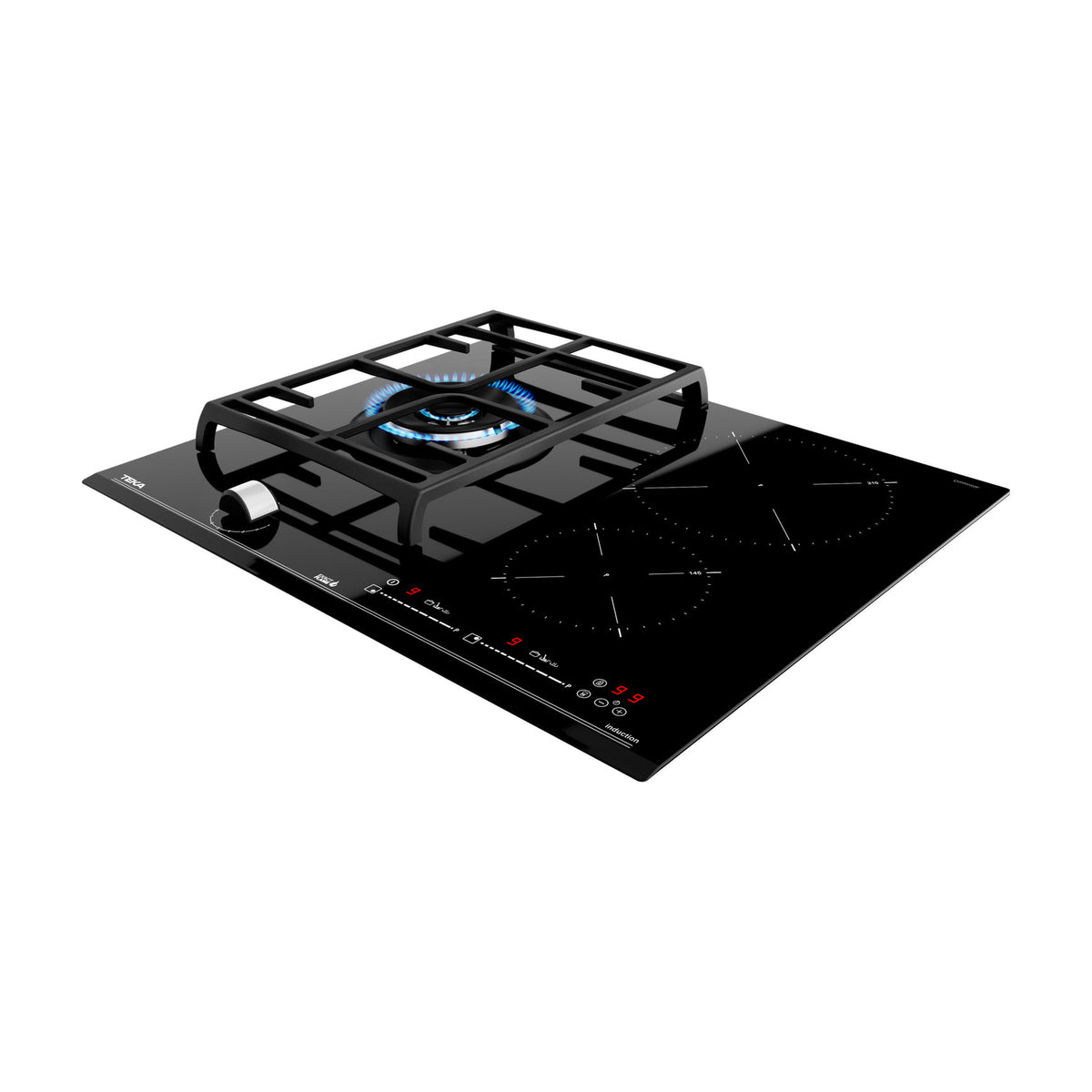 Placa mixta Teka JZC 63312 ABN de gas e inducción, 3 zonas, 60 cm