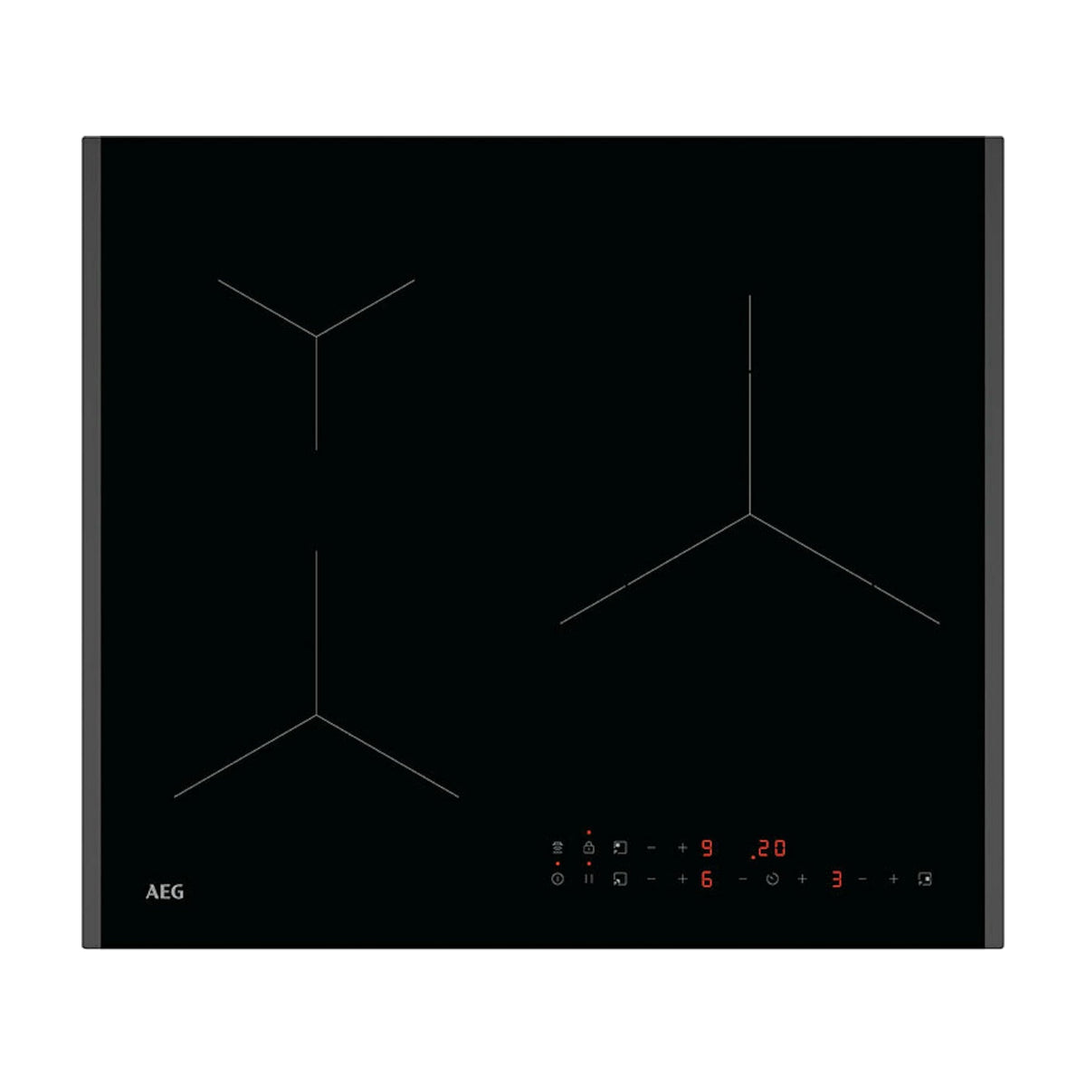 Placa de inducción AEG TN63IP0BFB de 3 zonas con Hob2Hood y PowerBoost