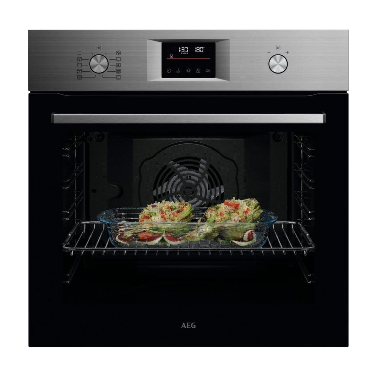 Horno multifunción AEG TU5PB43SM pirolítico de 72 litros