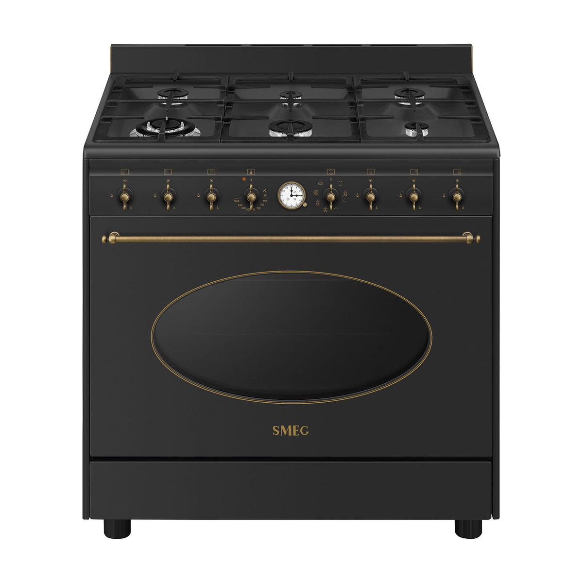 Cocina de gas Smeg CO90GMAN2 de 90 cm con horno eléctrico de 115 l