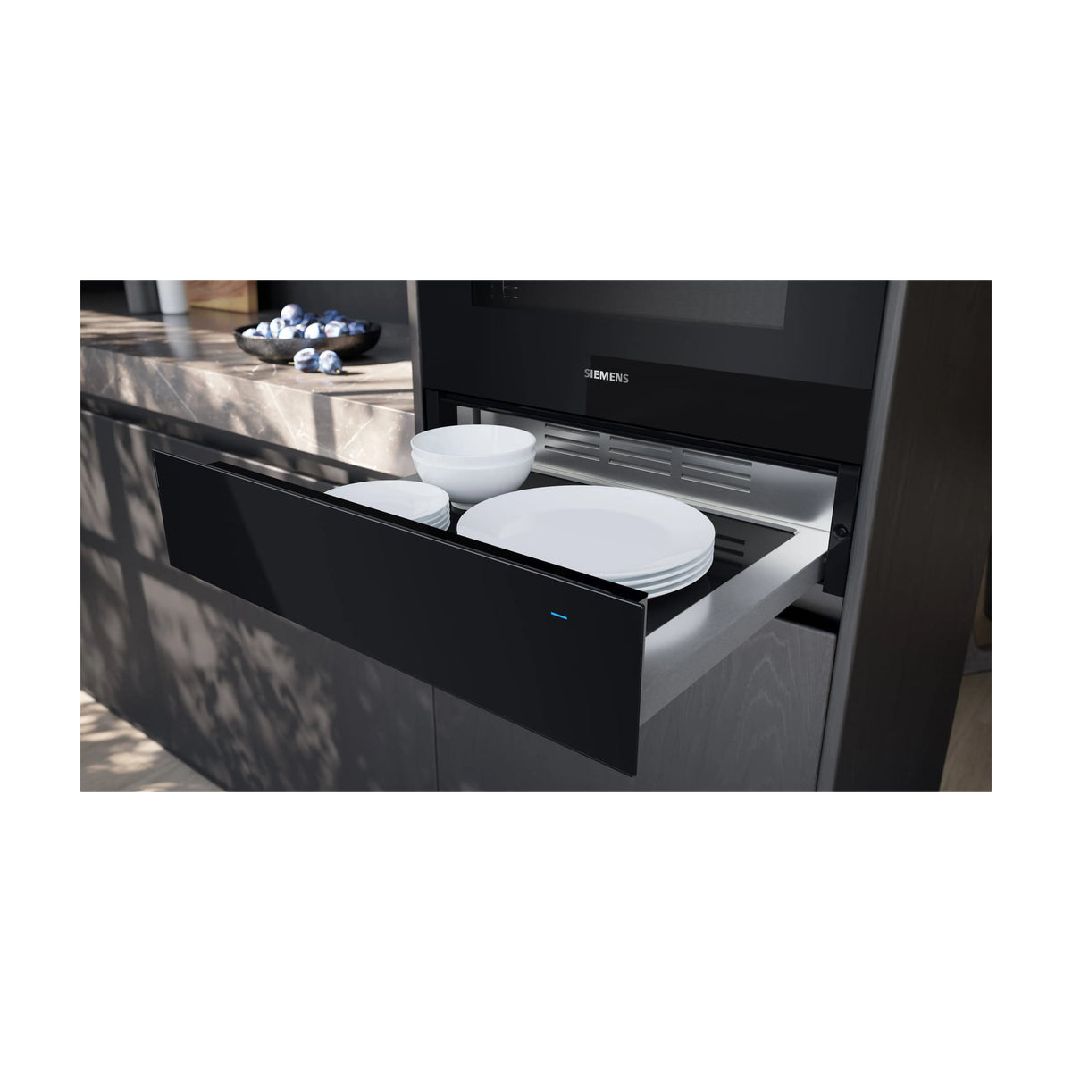 Cajón calientaplatos Siemens BI710C1B1 iQ700, 20 litros, Home Connect