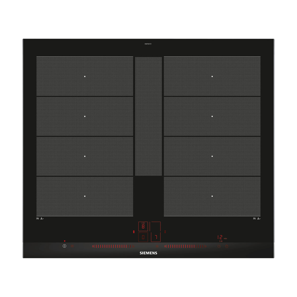Placa de inducción Siemens EX675LYC1E de 60 cm con flexInducción Plus