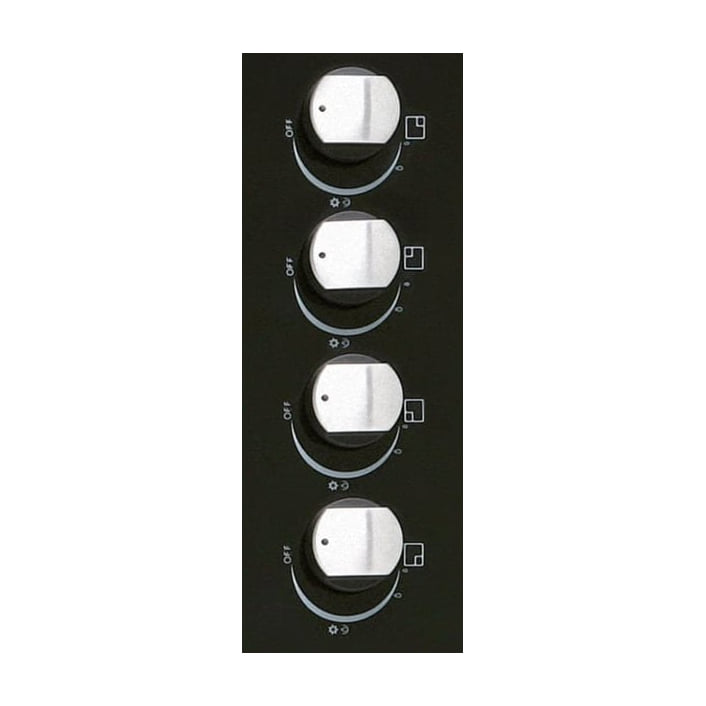 Placa de gas Cata CIB 6031 BK de cristal negro, 4 quemadores y gas butano