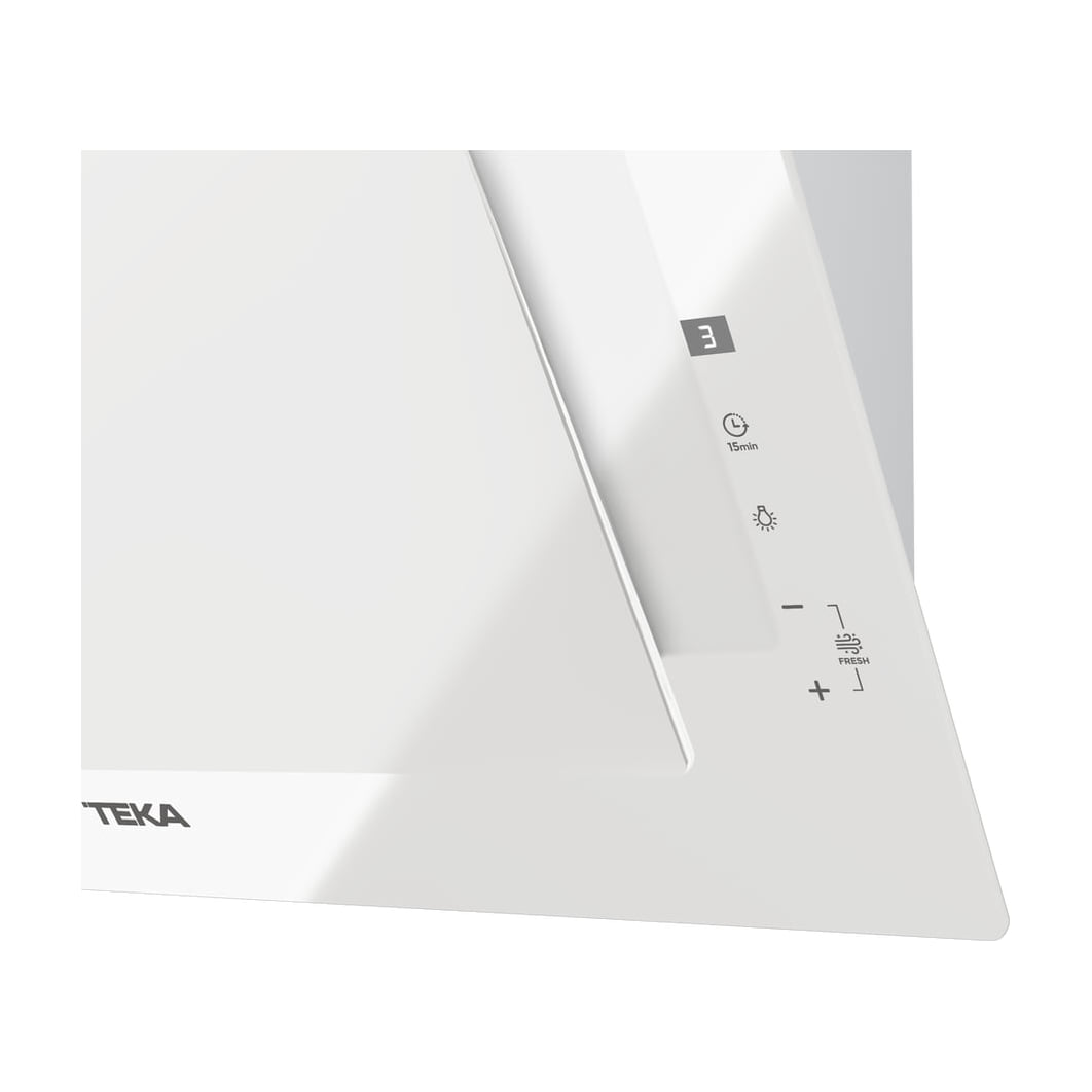Campana decorativa vertical Teka DVT Pro 68660 TBS WH, 60 cm, cristal blanco