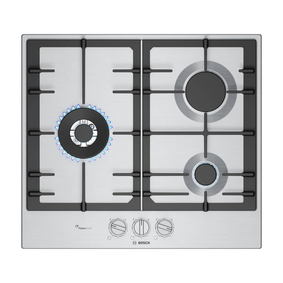 Placa de gas Bosch PCC6A5I90 de 60 cm con 3 zonas