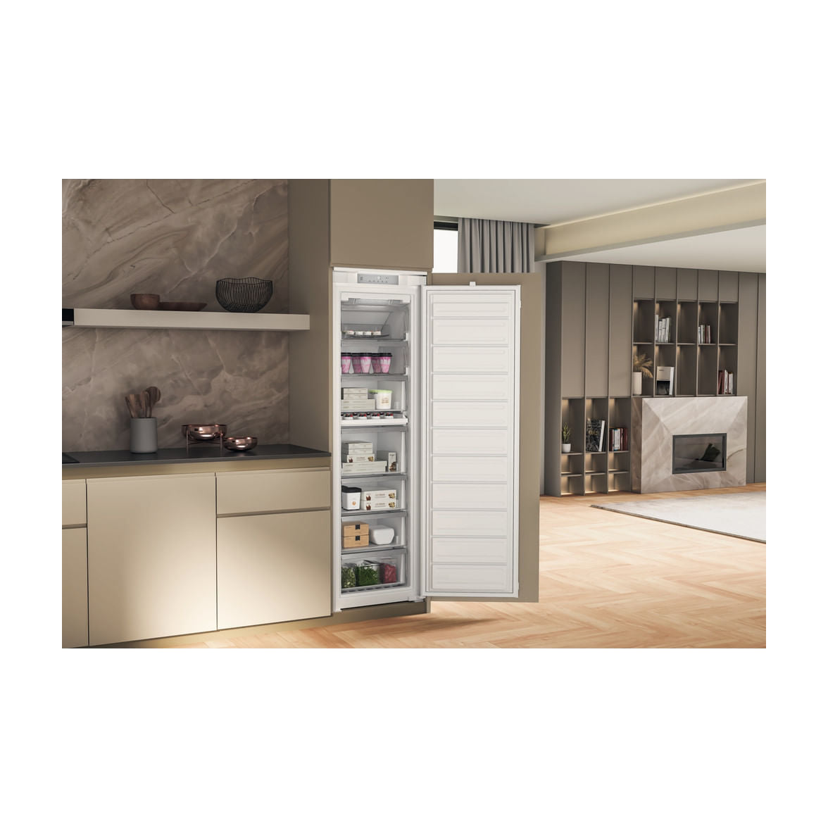 Congelador integrable Whirlpool WHSD18F073C1, No Frost, 209 l