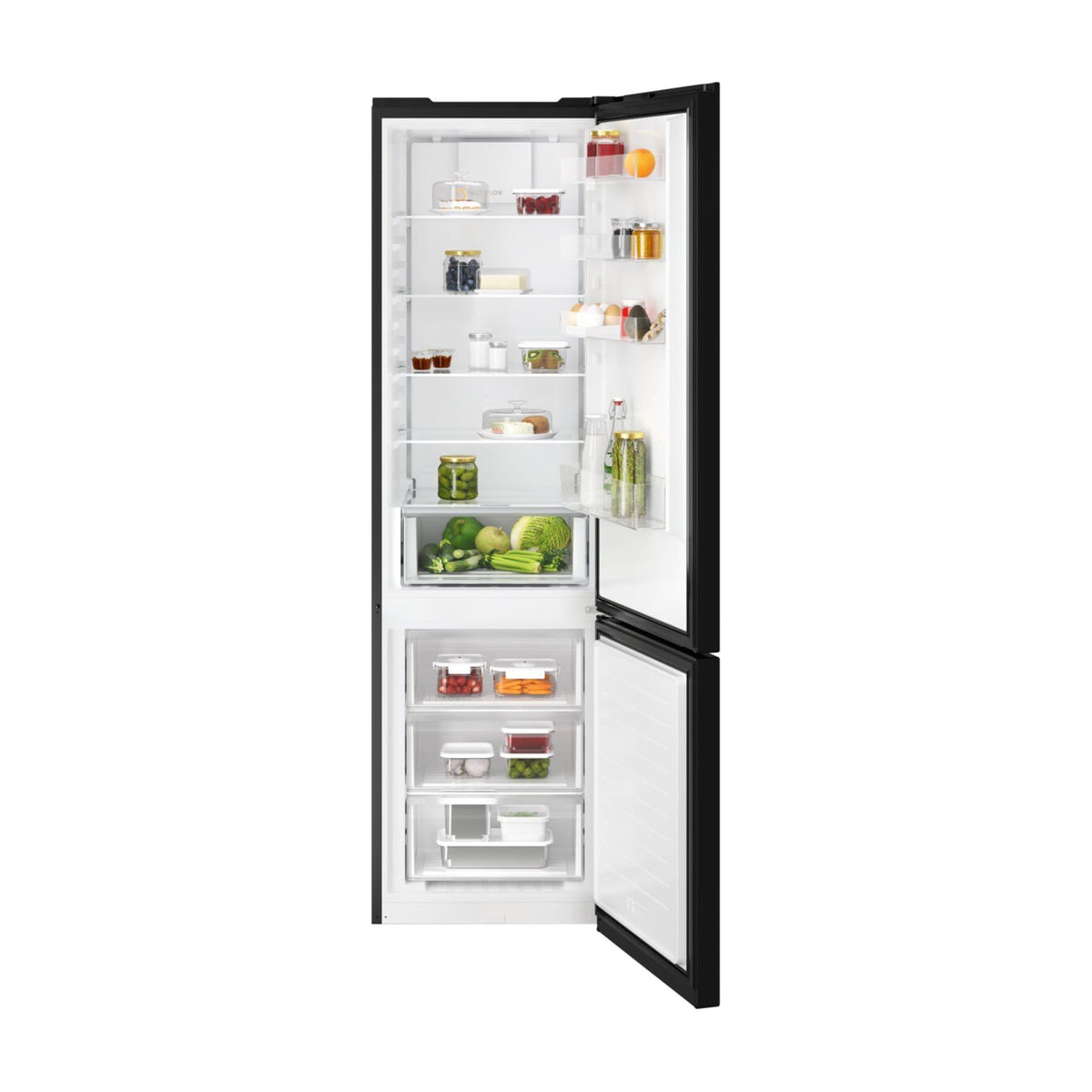 Frigorífico combi AEG ORC6N361DB TwinTech No Frost, negro mate, 202 cm