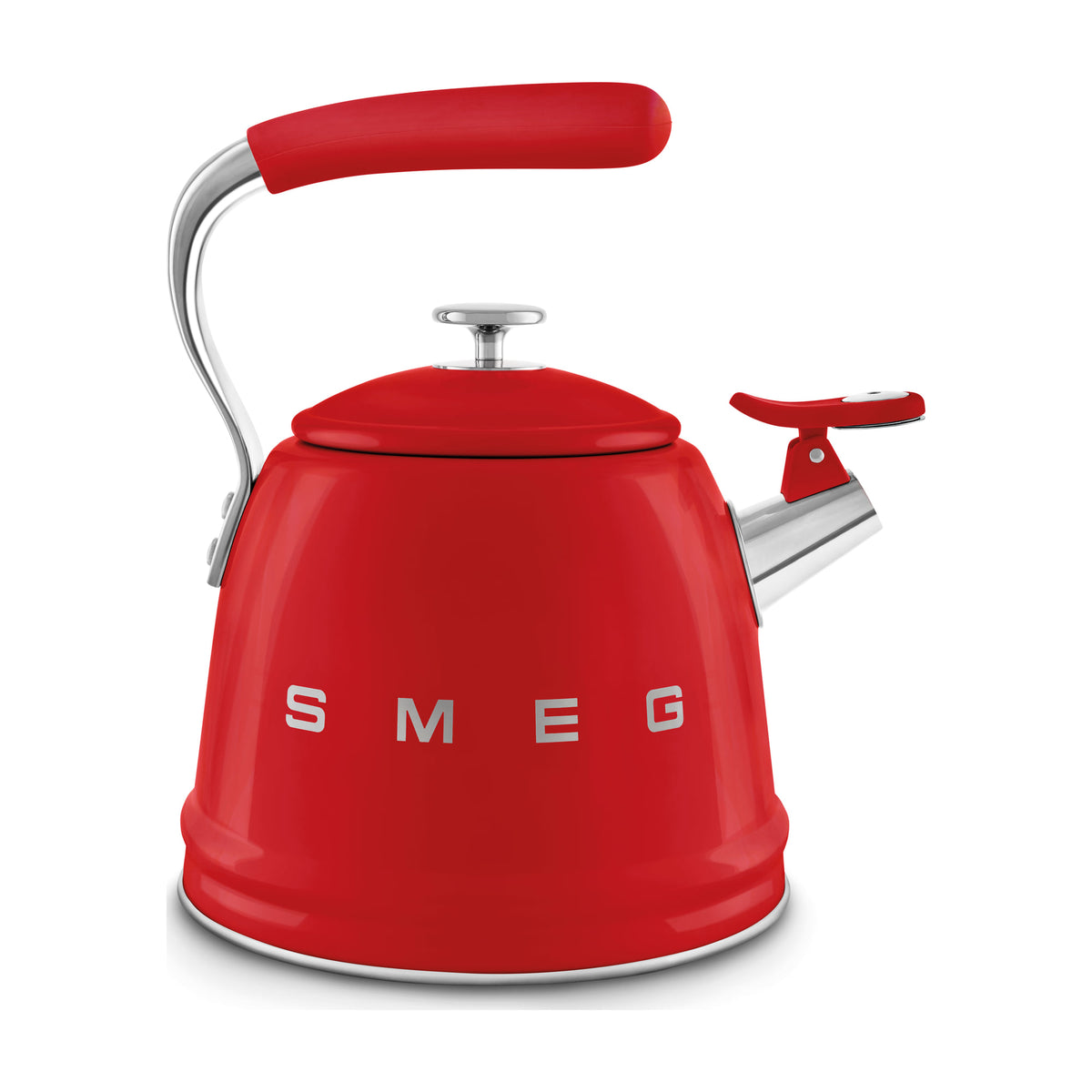 Hervidor silbante Smeg WKF01RD de 2,3 l, rojo y apto para inducción