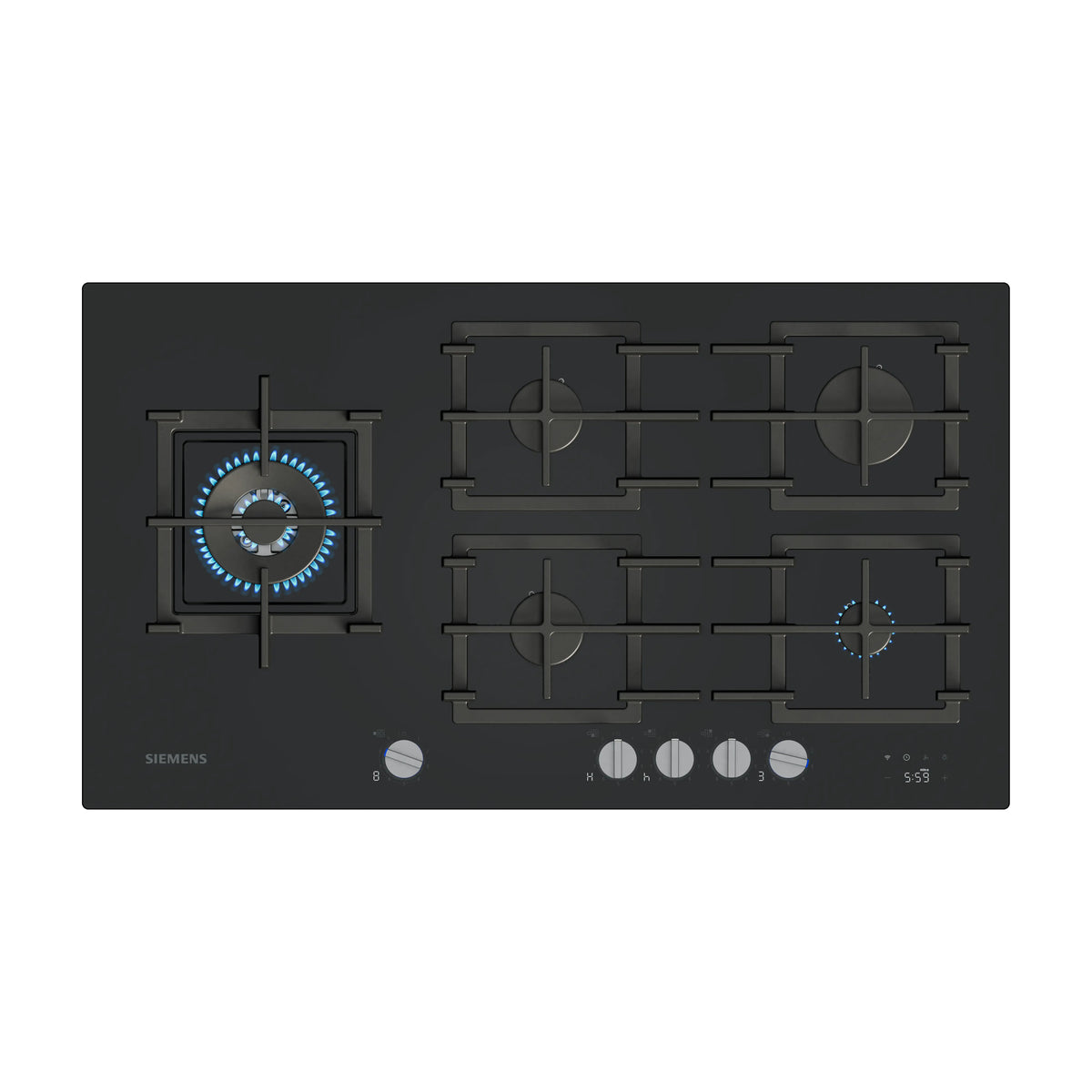 Placa de gas Siemens ER9A6SH40 iQ700 de 90 cm con 5 quemadores