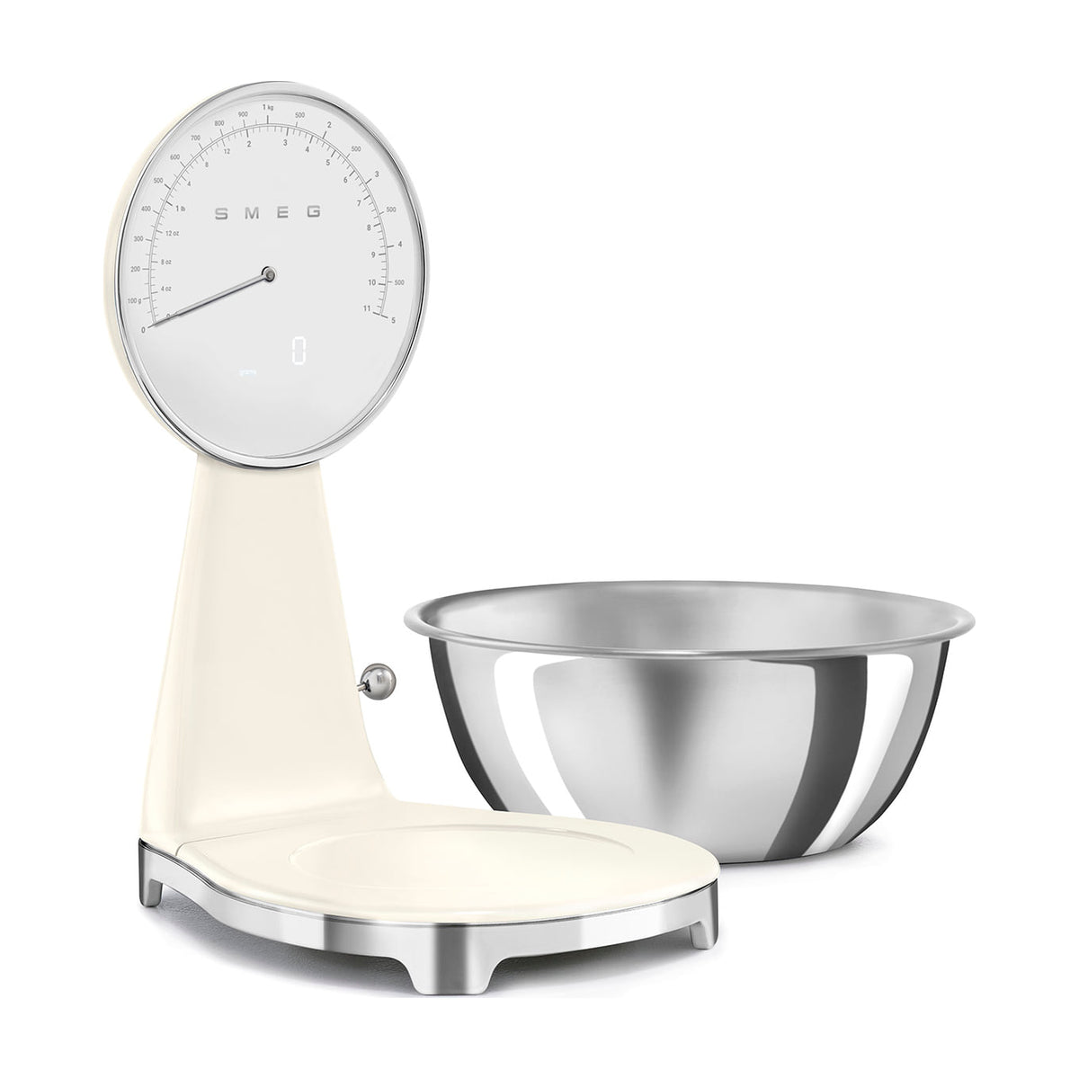 Báscula de cocina Smeg KSF01CRWW analógica y digital, 5 kg, crema