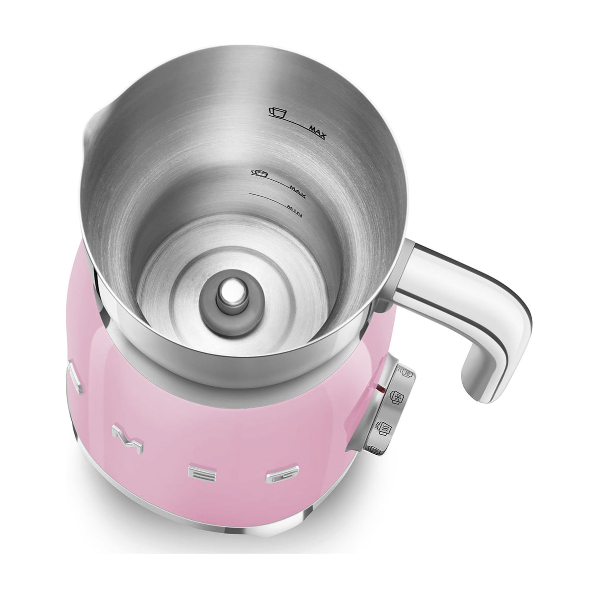 Espumador de leche Smeg MFF11PKEU por inducción, 6 programas, rosa