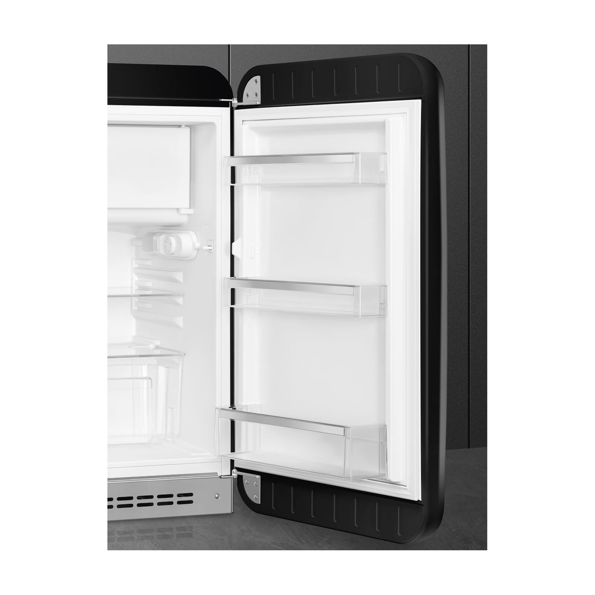 Frigorífico de una puerta Smeg FAB10RBL6 negro, 122 l y clase D