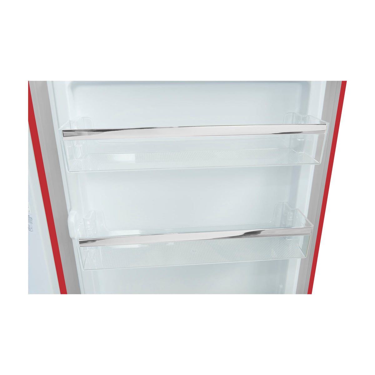 Frigorífico de una puerta Exquisit RKS120-V-H-160F rojo, 122 l, diseño retro