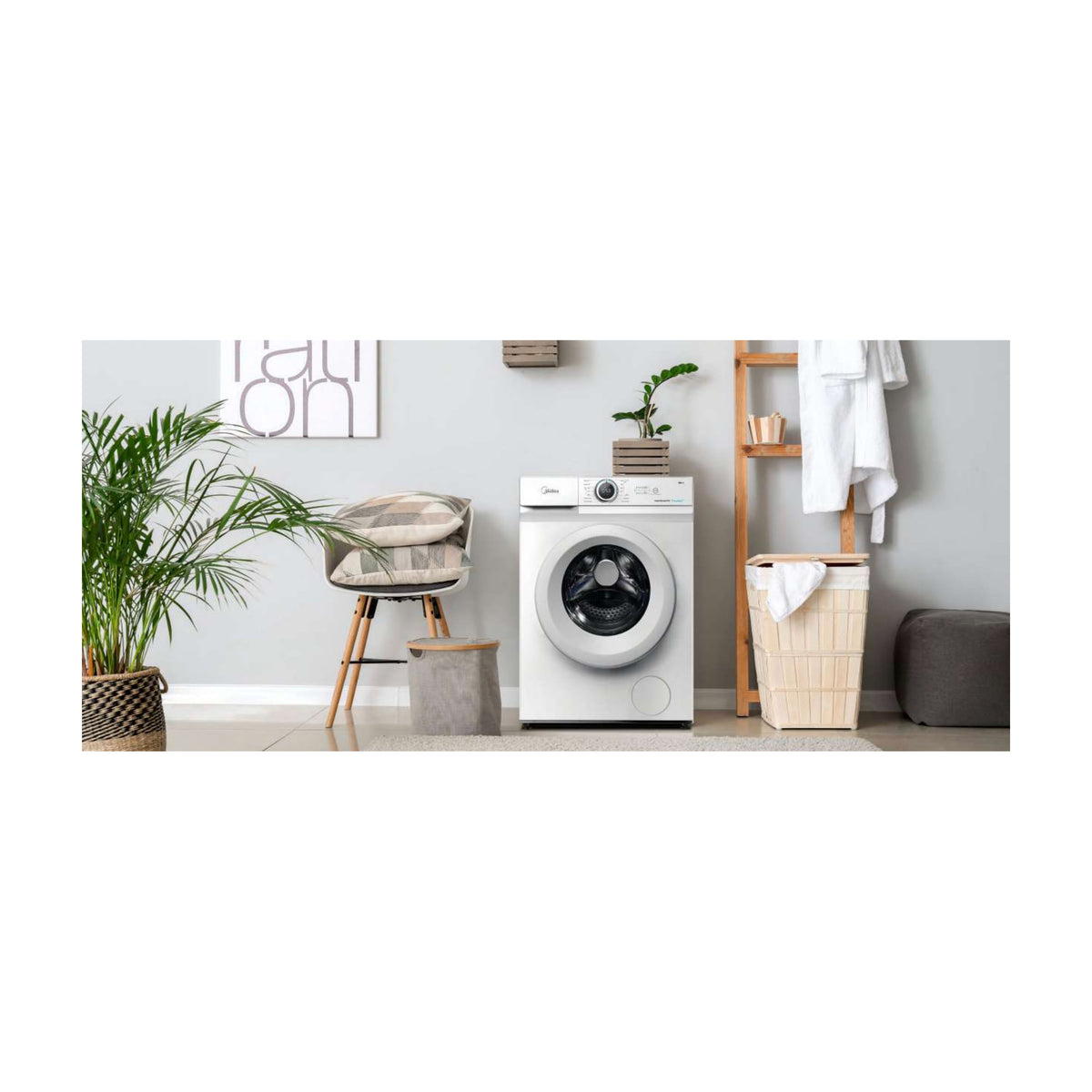 Lavadora Midea MF100W80B/1/W-ES de 8 kg y 1400 rpm
