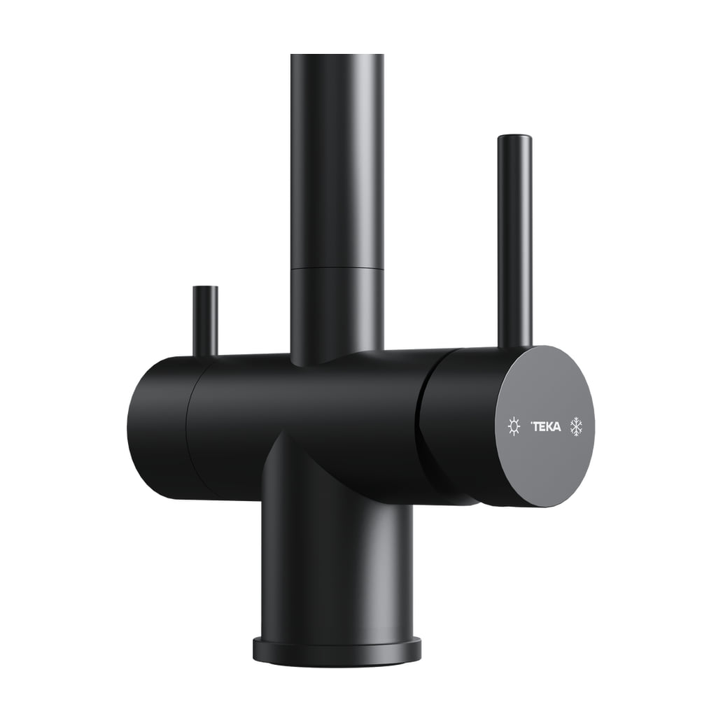 Grifo de cocina Teka UNI 3330 negro, bimando y 3 vías