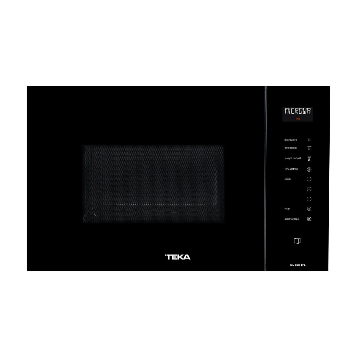 Microondas integrable Teka ML 825 TFL BK con grill, 25 l y cristal negro