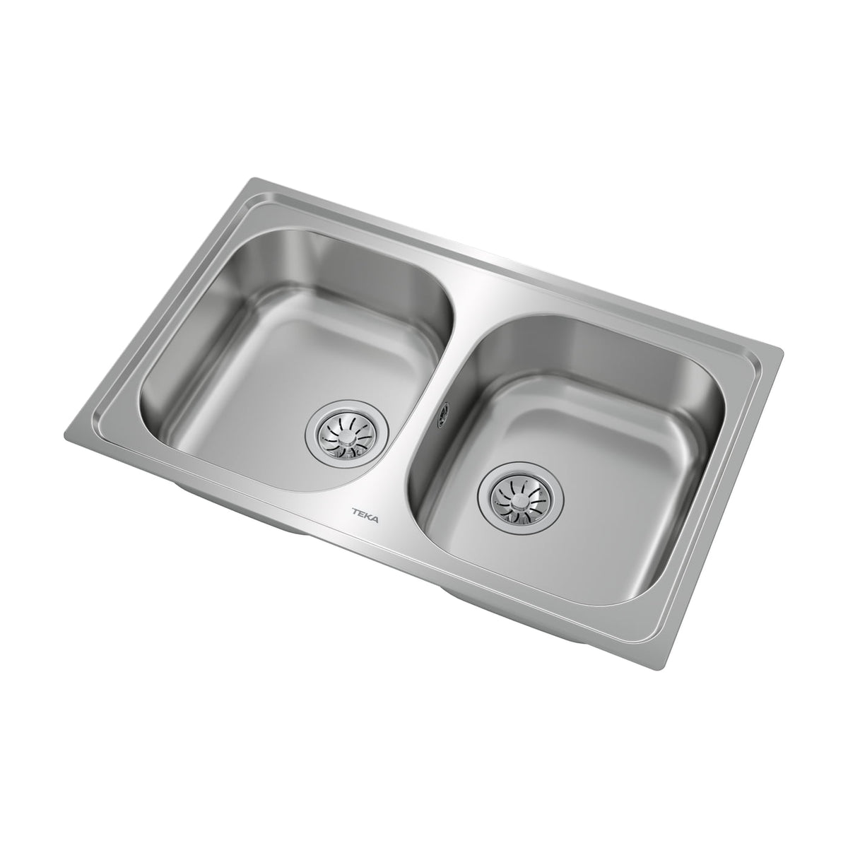 Fregadero Teka Universe 80 T-XP 2C, dos cubetas y orificio para grifo