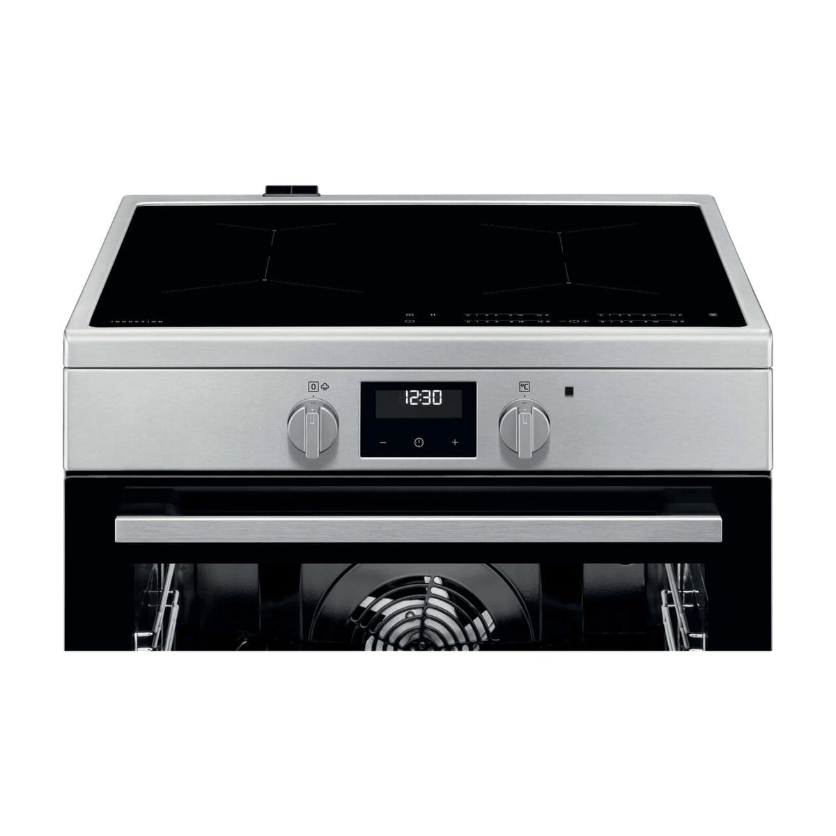 Cocina de inducción AEG CIB6646ABM con horno SteamBake de 73 l, inox