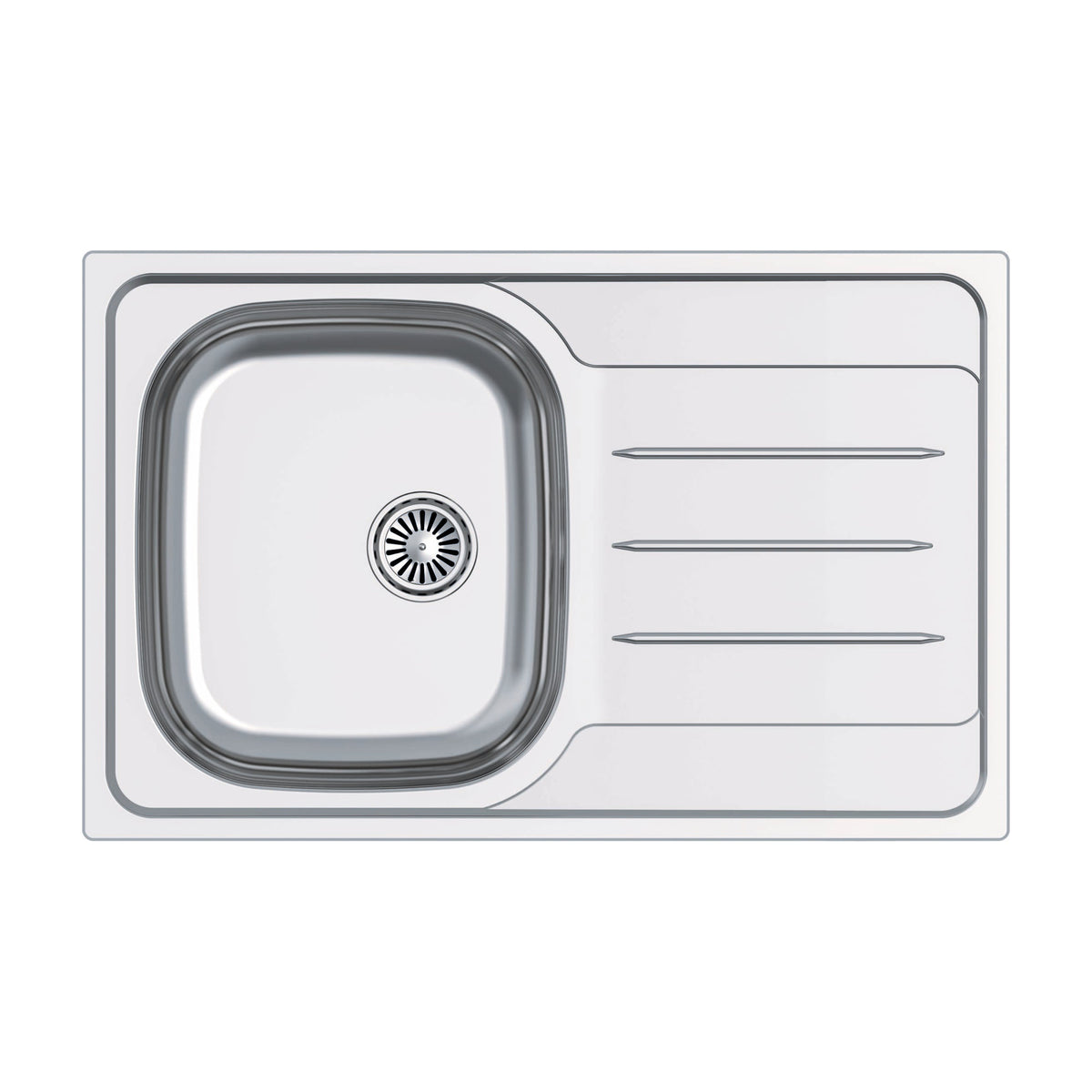 Fregadero CATA CDL-1 REV / A inox, una cubeta con escurridor reversible
