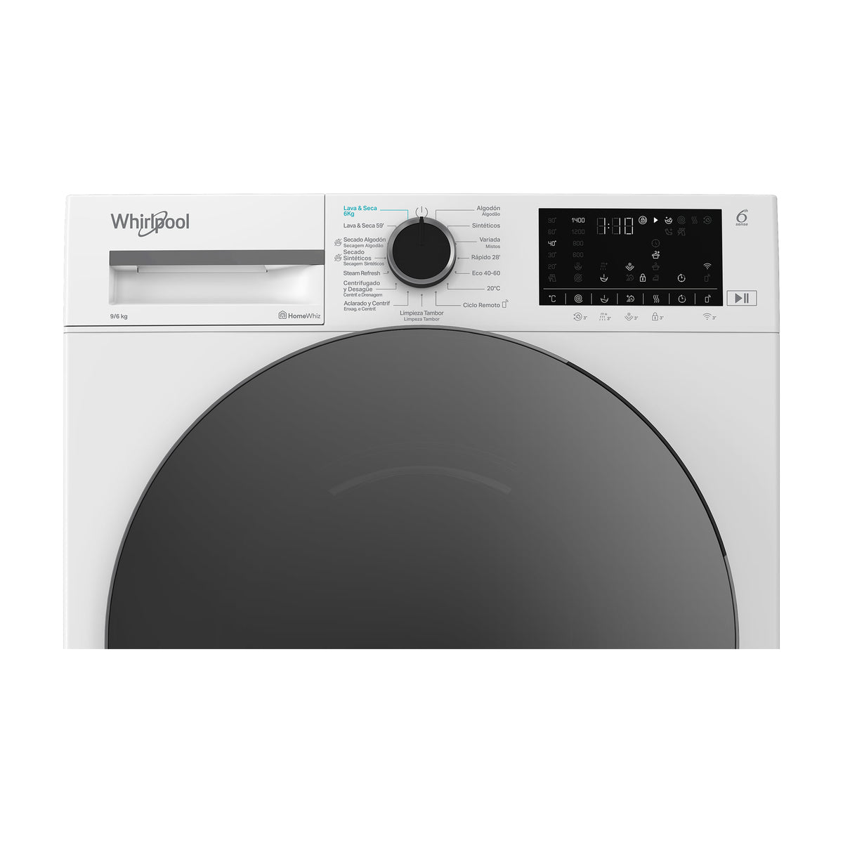 Lavasecadora Whirlpool WAD 9636W SPT, 9/6 kg y 1400 rpm