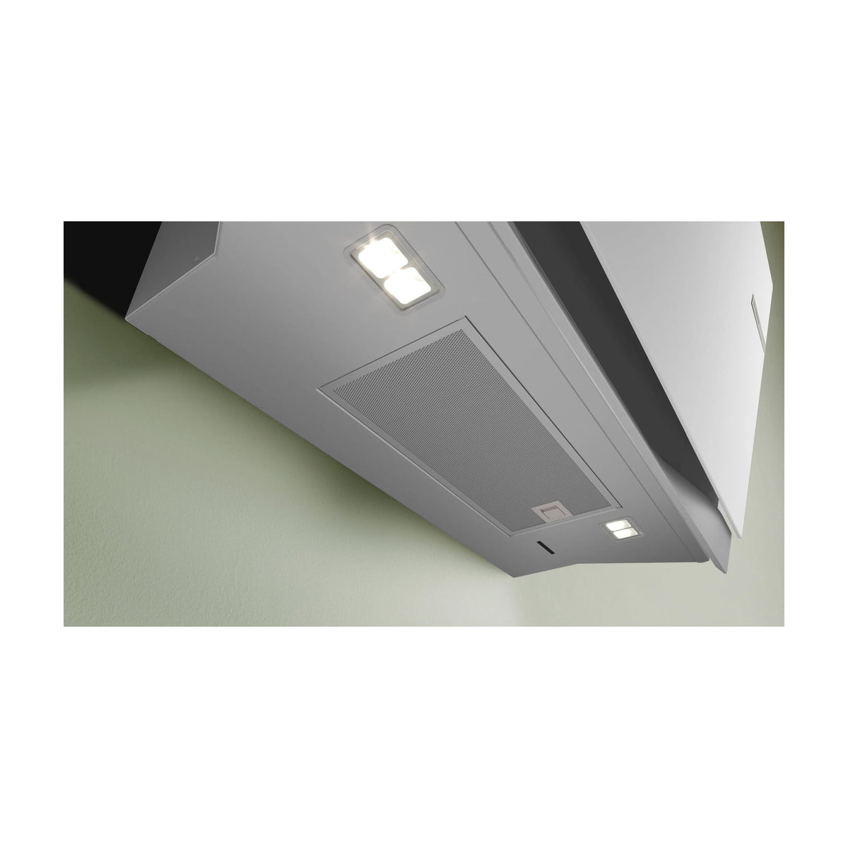 Campana decorativa inclinada Bosch DWK91LT20, 90 cm, cristal blanco