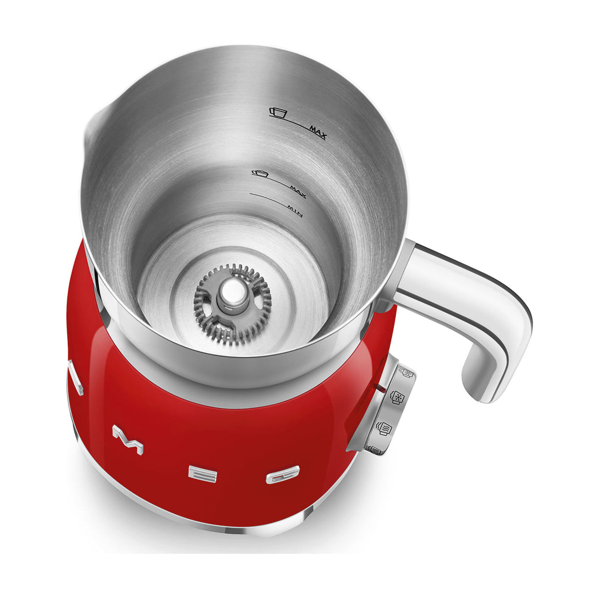 Espumador de leche Smeg MFF11RDEU por inducción, 500 W, rojo