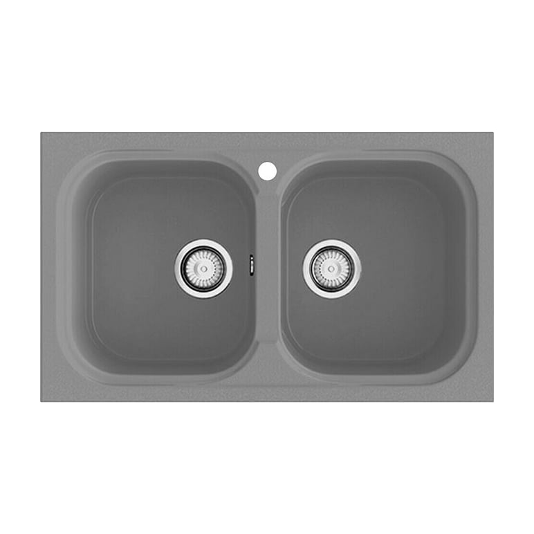 Fregadero Poalgi Malaquita 108 de dos cubetas, Concret brillo