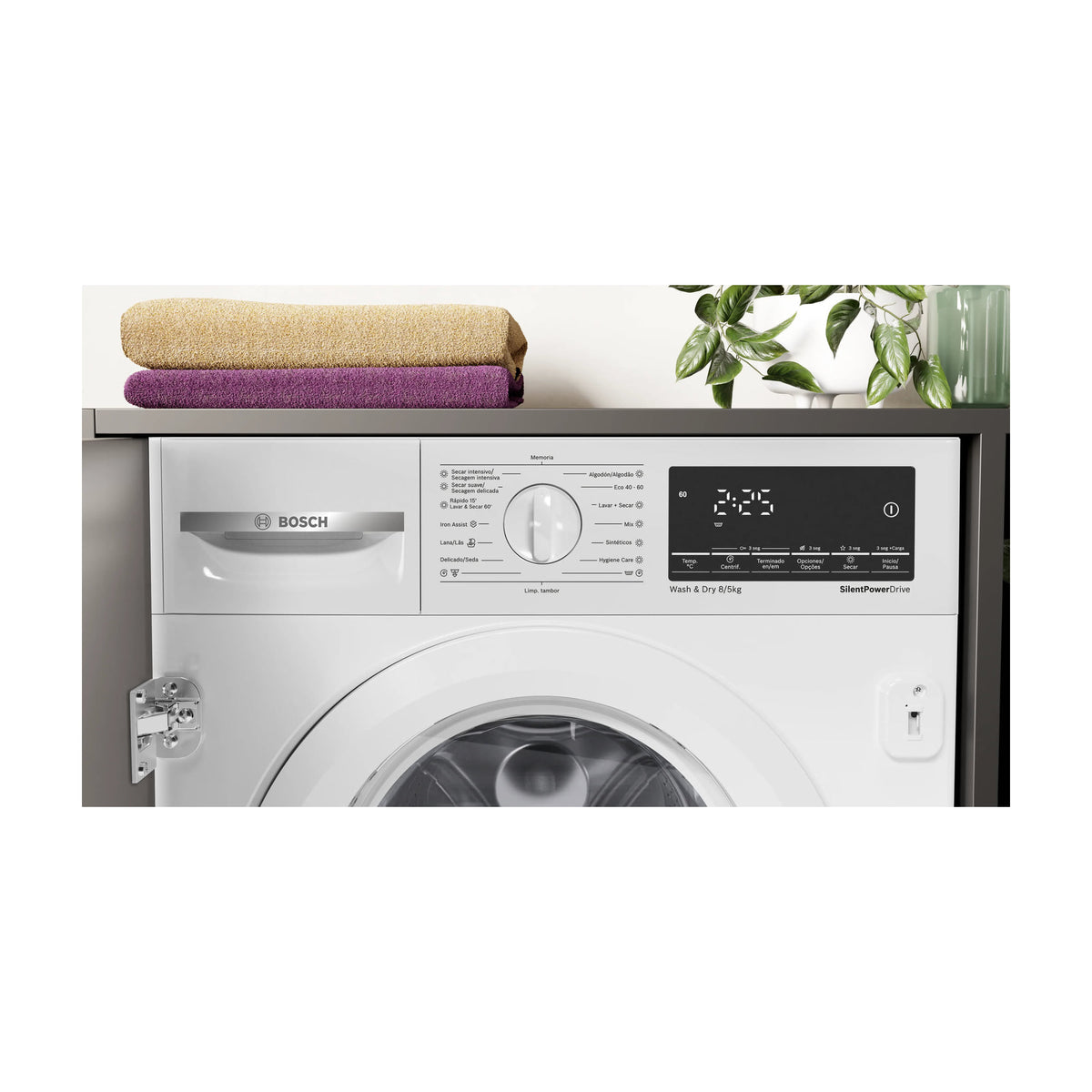 Lavasecadora Bosch WKD28490ES integrable, 8/5 kg y 1400 rpm