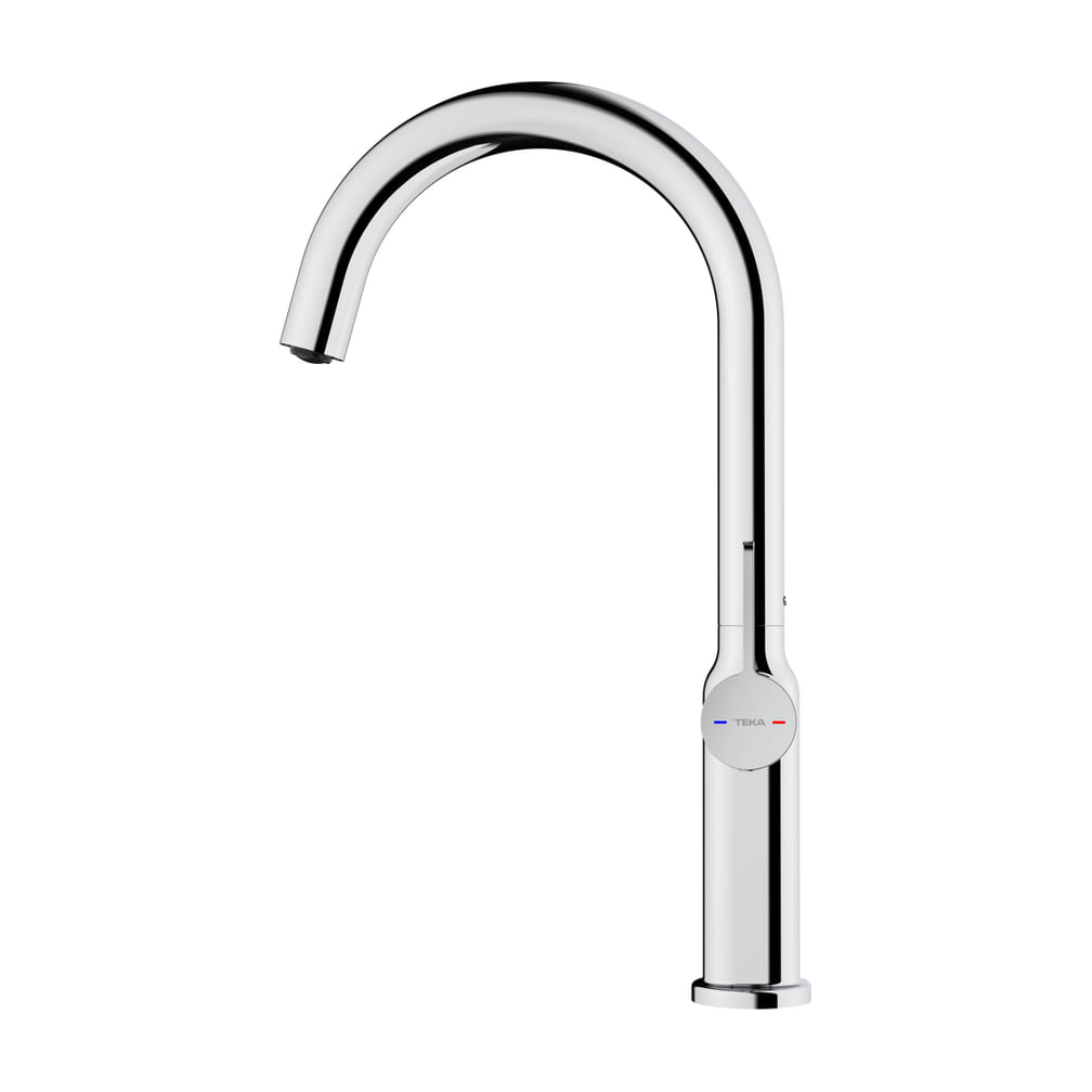 Grifo de cocina Teka Oval 915 monomando cromado con caño alto giratorio