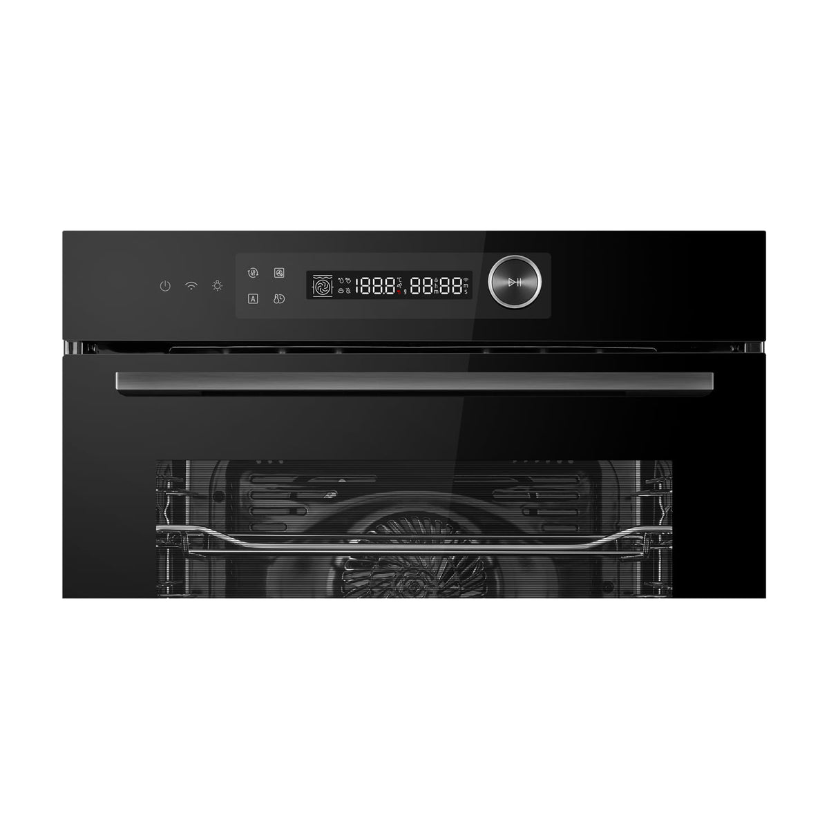 Horno multifunción Midea MBO7NP30E4-BK pirolítico de 72 l, negro