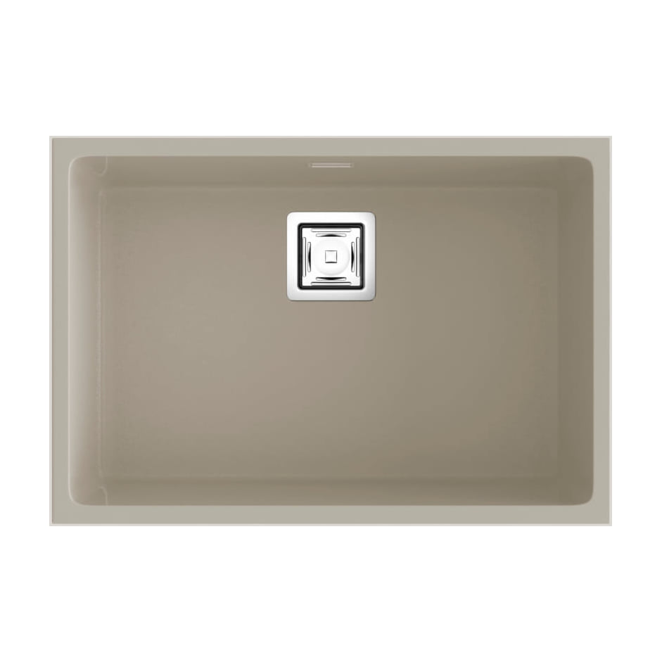 Fregadero Poalgi Zie 60 Pumice Beige de granito, una cubeta de 65 × 45 cm