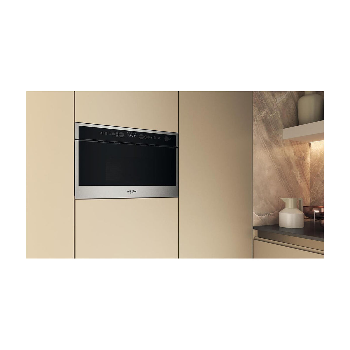 Microondas integrable Whirlpool WMN464BX de 22 l con grill y función Crisp