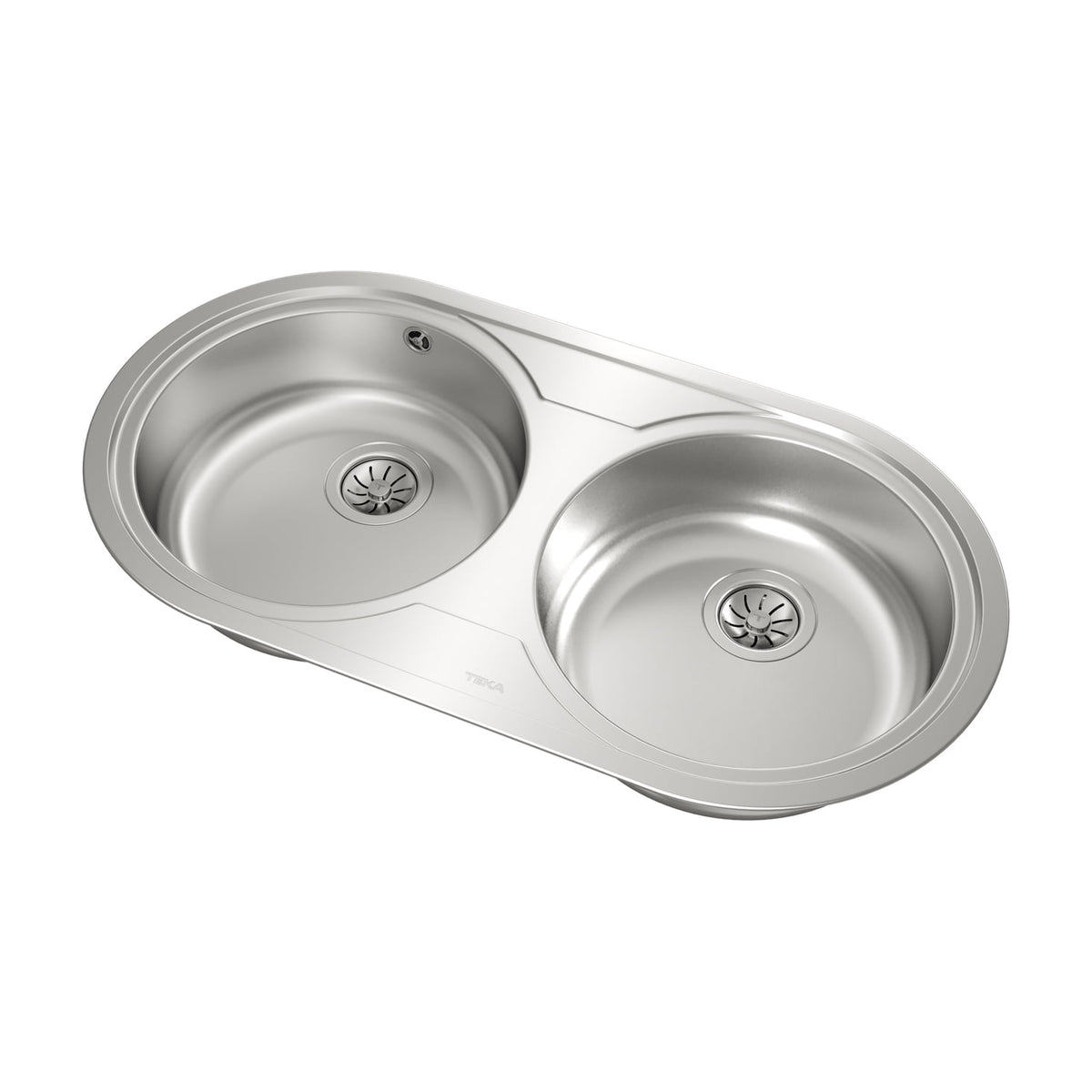 Fregadero Teka Duetta 2C de acero inoxidable con dos cubetas redondas