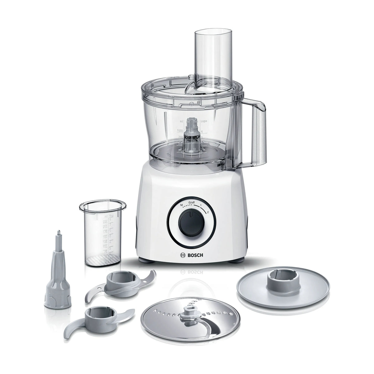 Procesador de alimentos Bosch MCM3100W, 800 W y bol de 2,3 l