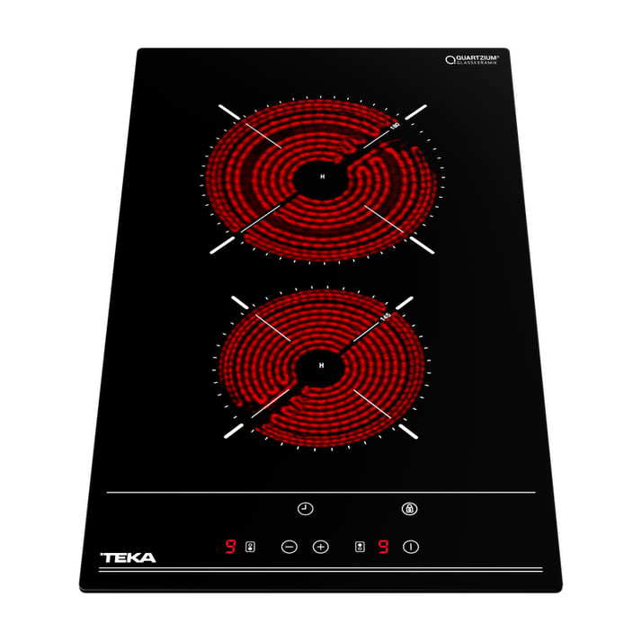 Placa vitrocerámica Teka TBC 32010 TTC de 30 cm con 2 zonas y control táctil