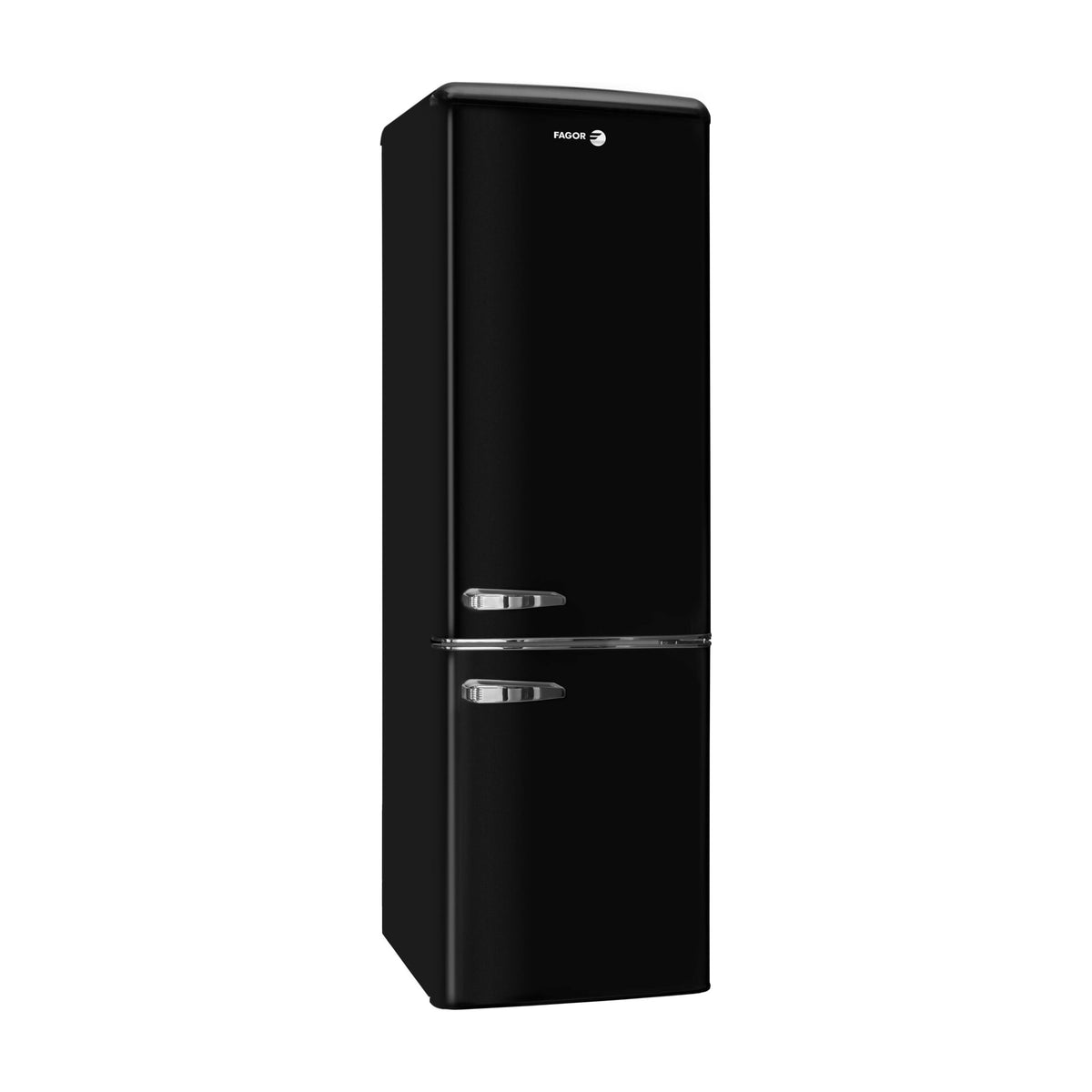 Frigorífico combi Fagor 3FFV-1855N, 244 litros, negro retro