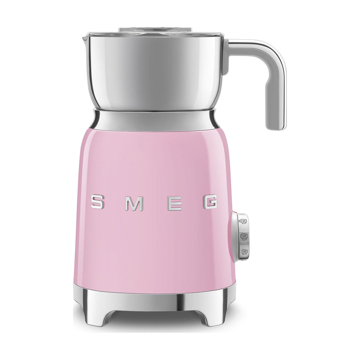 Espumador de leche Smeg MFF11PKEU por inducción, 6 programas, rosa