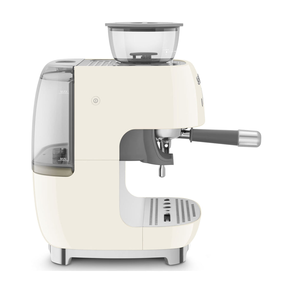 Cafetera espresso Smeg EGF03CREU con molinillo integrado, color crema