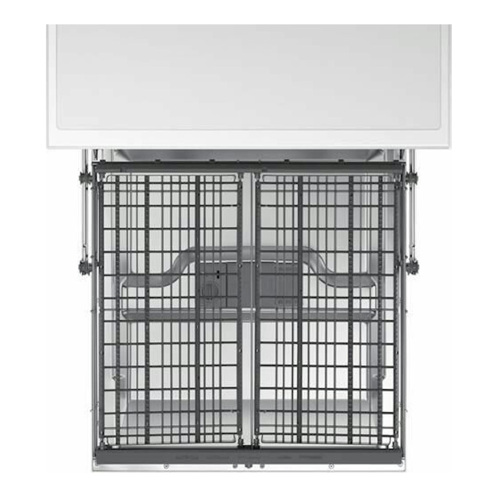 Lavavajillas Samsung DW60M6050FW/EC blanco, vista frontal con la puerta abierta.