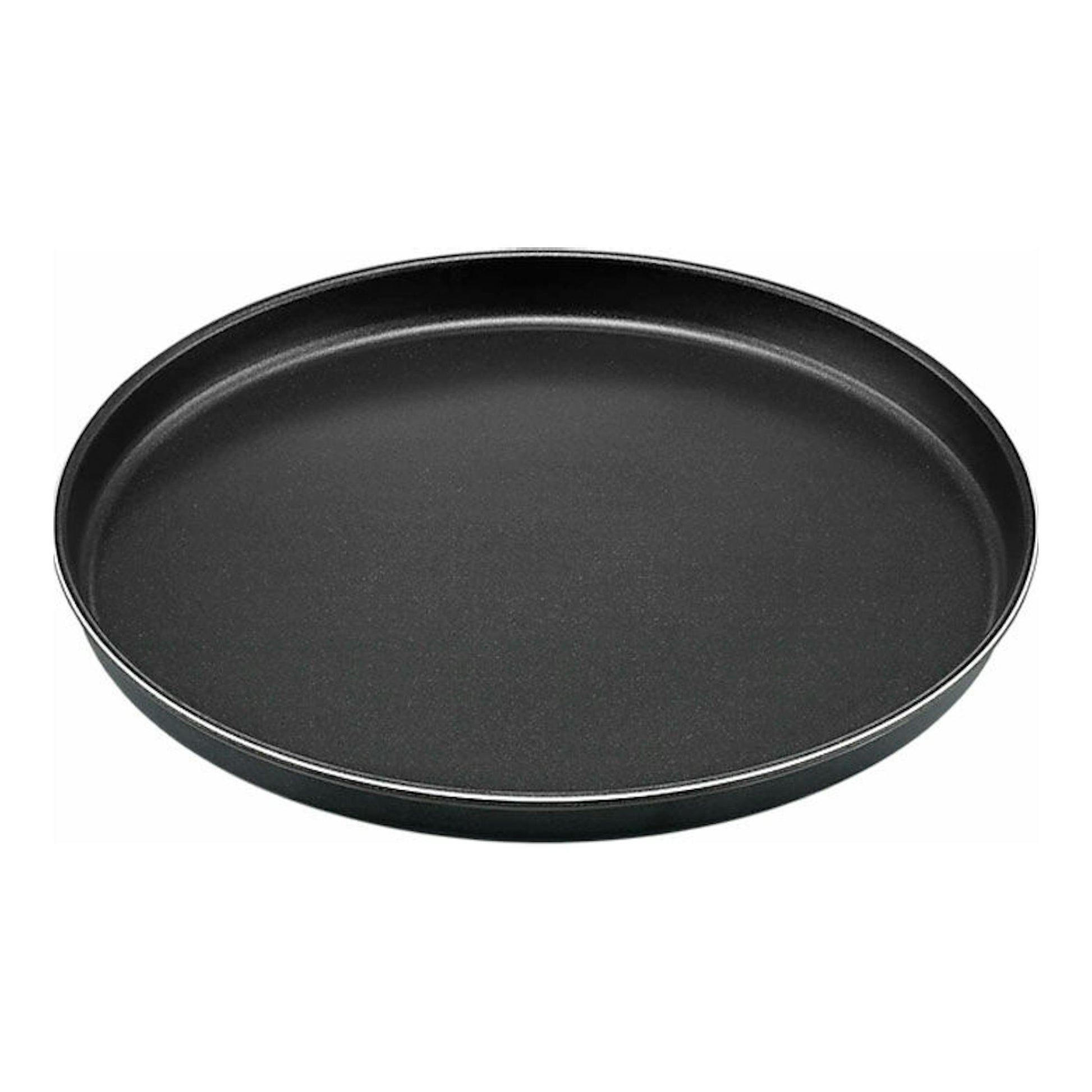 Bandeja redonda negra de Samsung MG23A7013CT/EC, vista cenital sobre fondo blanco.