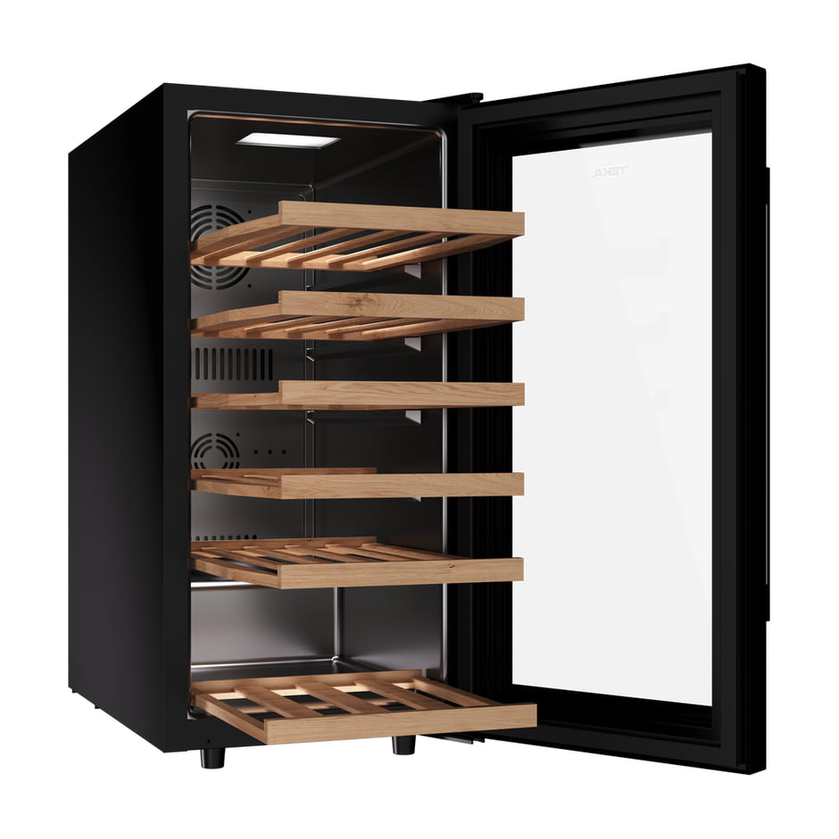 Vinoteca Teka RVF 10032 GBK, 32 botellas y cristal negro