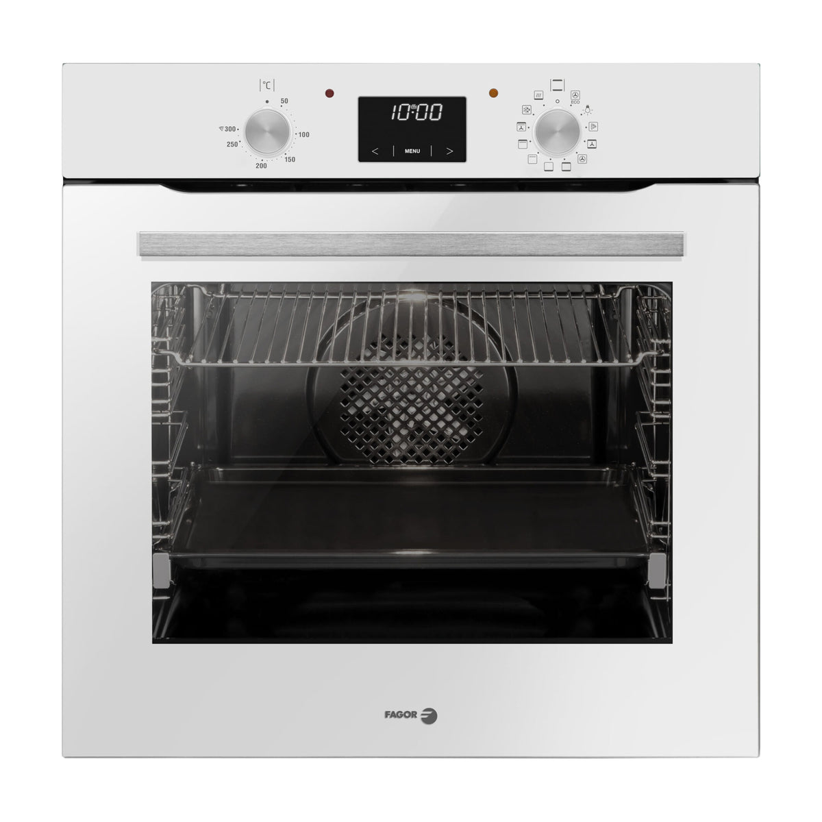 Horno multifunción Fagor 9H-185BB blanco, 77 litros y limpieza SteamClean