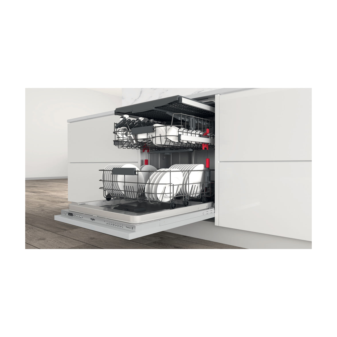 Lavavajillas integrable Whirlpool WIC 3C34 PFE S, 14 cubiertos y 44 dB
