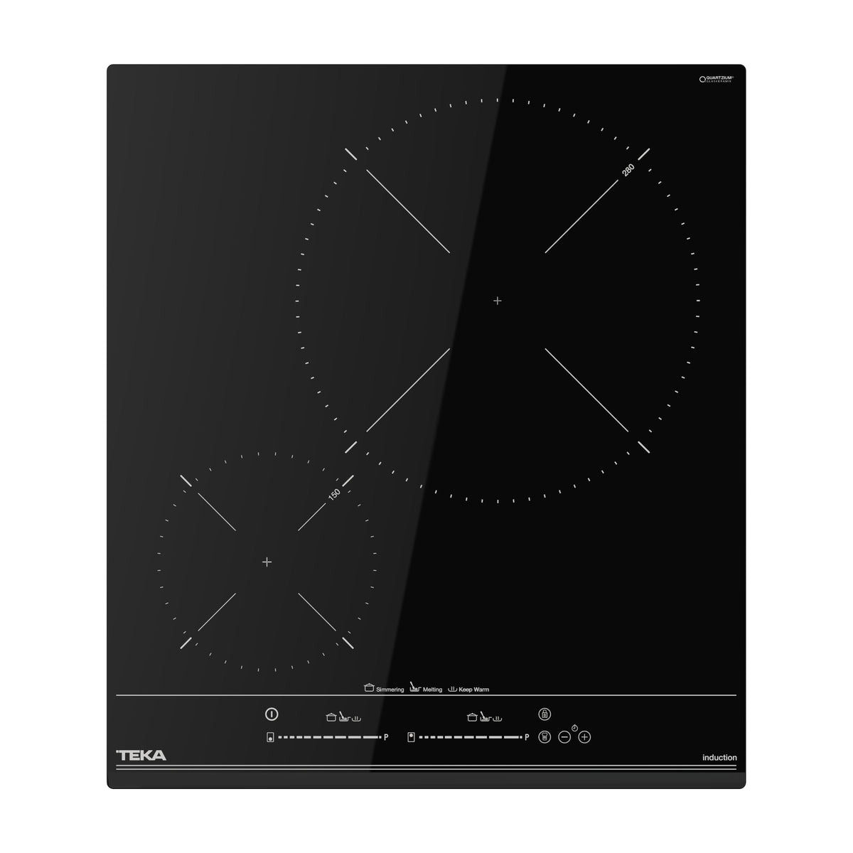Placa de inducción Teka IZC 42400 MSP de 45 cm con 2 zonas y MultiSlider