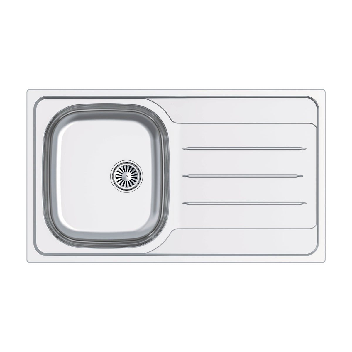 Fregadero CATA CDP-1 REV, inox de 86 x 50 cm y escurridor reversible
