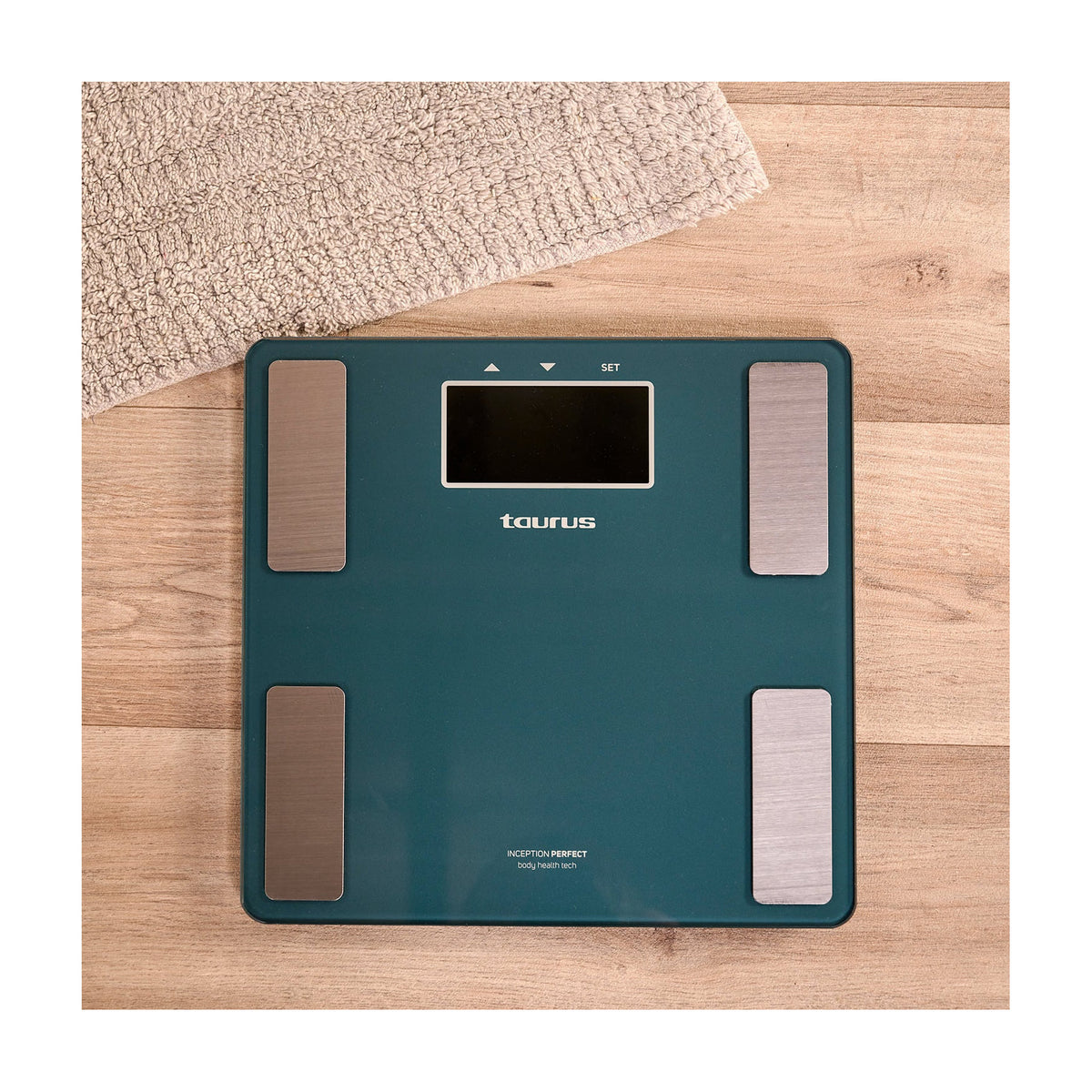 Báscula de baño Taurus Inception Perfect, 180 kg y memoria para 10 usuarios