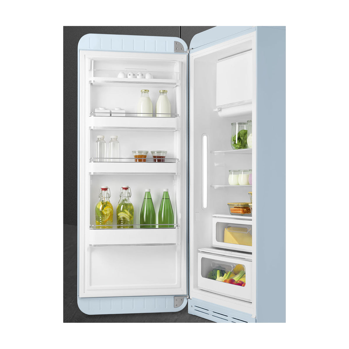 Frigorífico de una puerta Smeg FAB28LPB6, 270 l, azul pastel